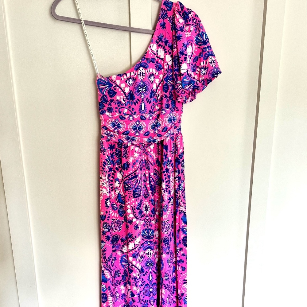 Lilly Pulitzer Solana One Shoulder Maxi Dress NWT